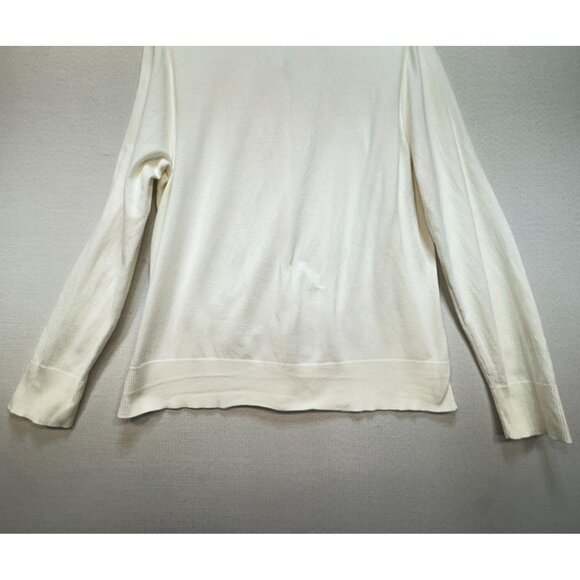 Croft & Barrow Womens Cardigan Sweater Size XL Cream Embellished Button-Front - Picture 9 of 9